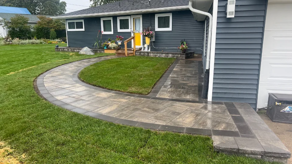 After: Brick Paver Walkway and Porch