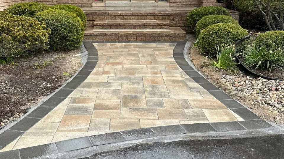 After: Brick Paver Walkway, Stairs and Porch