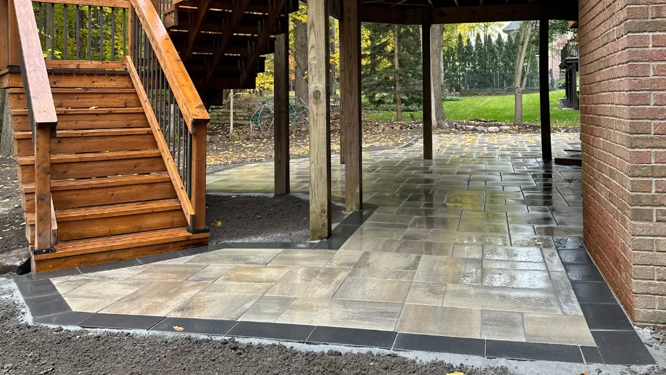 Brick Paver Patio Under Deck