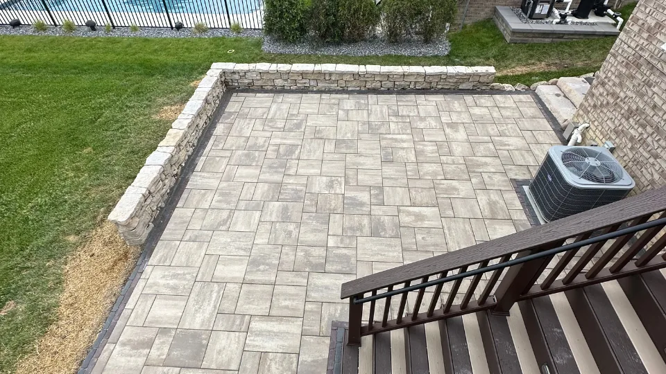 Brick Paver Patio With Retaining Wall