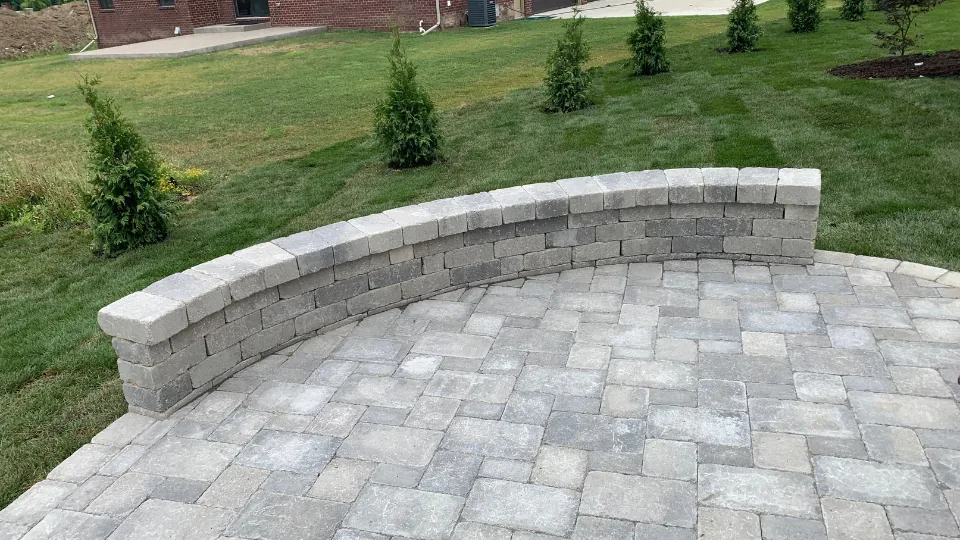 Retaining Wall With Patio